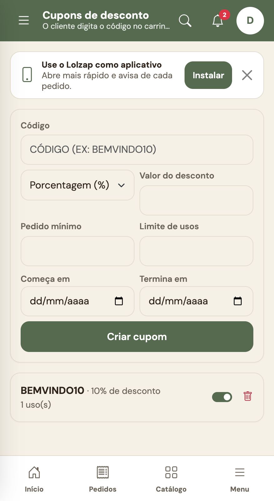 02 cupons