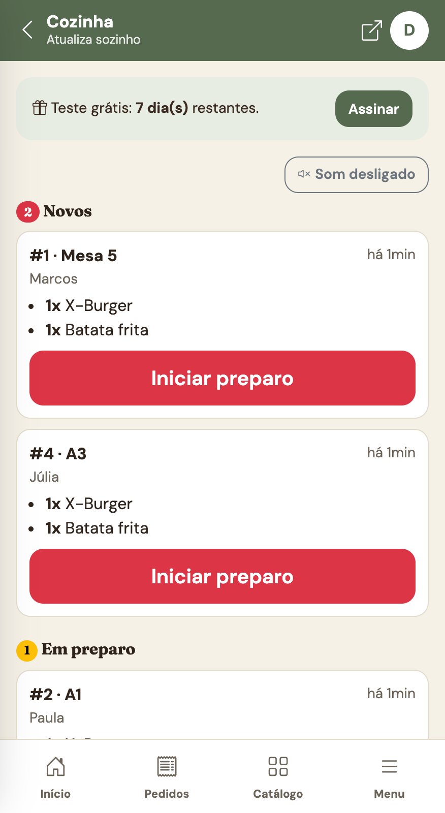 Painel da cozinha.