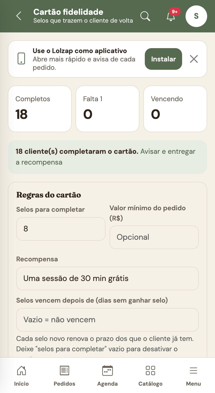 Regras do cartão e quem completou ou vai vencer.