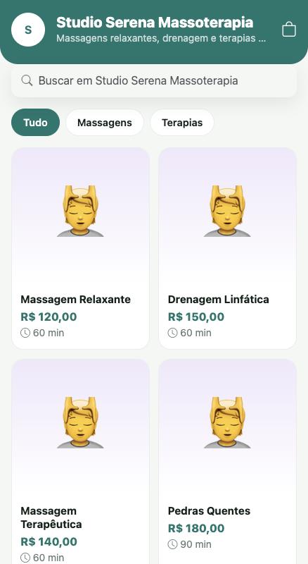 A vitrine: é isso que o seu cliente vê.